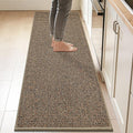 BEQHAUSE Kitchen Runner Rugs 24"x84", Non-Slip Kitchen Mats for Floor, Super Absorbent and Stain Resistant Kitchen Rug, Machine Washable Rugs for Kitchen, Hallway, Laundry & Sink, Taupe