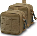 2 Pack Small Admin Pouch, 1000D Tactical Molle Mini Tool EDC Waist Belt Pouches Bag for Vest Backpack