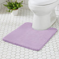 MINIDEAR Toilet Rugs 24x20 - U Shaped Purple Thick Memory Foam Contour Rugs,Ultra Soft & Plush Fluffy, Non-Slip, Quick Dry, Absorbent Washable Floor Microfiber Mat for Home Decor Accessories
