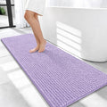 OLANLY Thick Bathroom Runner Rugs 47x20, Extra Soft Absorbent Chenille Bath Rugs, Rubber Backing, Machine Wash Dry, Long Bath Mats for Bathroom Floor, Tub and Shower, Home Decor Accessories, Lavender
