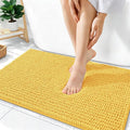 OLANLY Thick Bathroom Rugs 36x24, Extra Soft Absorbent Chenille Bath Rugs, Rubber Backing, Machine Wash Dry, Bath Mats for Bathroom Floor, Tub and Shower, Home Decor Accessories, Yellow