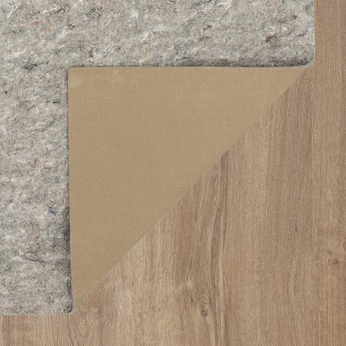 Mohawk Home Non Slip Rug Pad 7' 8" x 10' 4" - 3/8" Thick Felt + Latex Rubber Gripper - Dual Surface Cushion for Hardwood, Carpet, Tile Floors, Made in USA