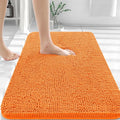 OLANLY Large Bathroom Rugs 40x24, Extra Soft Absorbent Chenille Bath Rugs, Rubber Backing Quick Dry, Machine Washable Bath Mats for Bathroom Floor, Tub and Shower, Home Decor Accessories, Orange