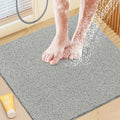 Shower Mat Bathtub Mat Non-Slip,24x24 inch, Soft Tub Mat with Drain,PVC Loofah Bath Mat (Phthalate Free) for Tub and Bathroom,Quick Drying,Grey