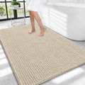 OLANLY Thick Large Bathroom Rugs 40x32, Extra Soft Absorbent Chenille Bath Rugs, Rubber Backing, Machine Wash Dry, Bath Mats for Bathroom Floor, Tub and Shower, Home Decor Accessories, Sand