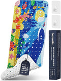 Bath Tub Mat Non Slip Anti Mold for Kids BPA Free INCL Hooks - homerella® Ocean Sea Animals 40x16, Baby Bath Mat Non Slip 200 Suction Cups, Non Toxic Machine Washable Toddler Bath Mat, EU Certified