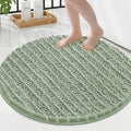 Smiry Bathroom Rugs Mat Round 24x24, Soft Absorbent Chenille Bath Rugs, Non Slip Rubber Backing Machine Washable Quick Dry Bath Mats for Bathroom Floor, Tub, Shower, Home Accessories, Sage Green