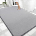 OLANLY Thick Memory Foam Large Bathroom Rugs 70x46, Extra Soft Absorbent Bath Rug, Quick Dry Bath Mats, Non-Slip, Machine Washable Carpet for Bathroom, Tub and Shower, Home Decor Accessories, Grey