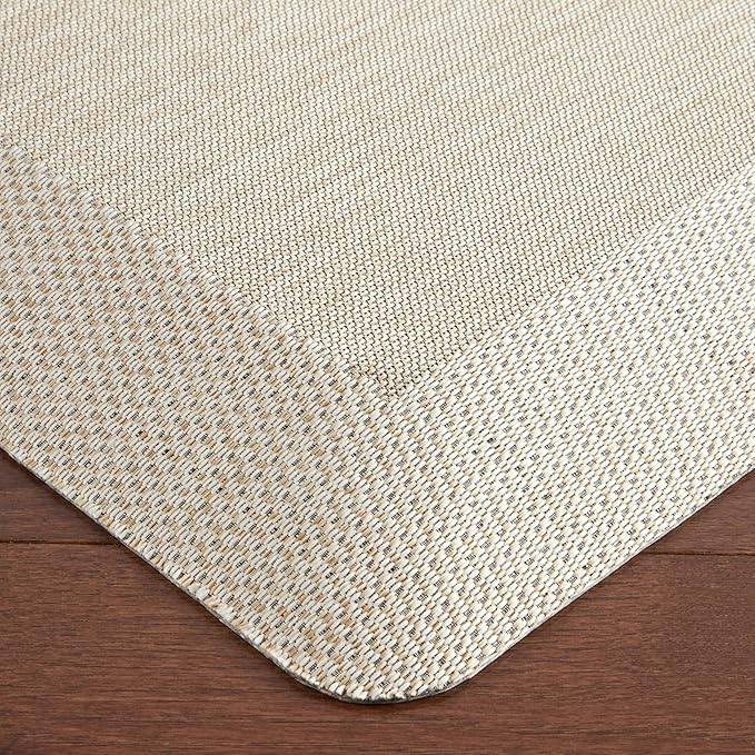 MARTHA STEWART Mira Modern Heathered Anti-Fatigue Air-Infused Kitchen Mat, Beige, 19.6"x32"