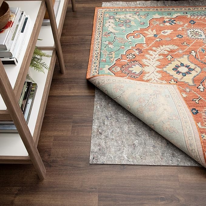 Mohawk Home Non Slip Rug Pad 10' x 14'- 1/4" Thick Felt + Latex Rubber Gripper - Dual Surface Cushion for Hardwood, Carpet, Tile Floors, Made in USA