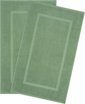 Cotton Paradise 100% Cotton Turkish Bathmat Set, Soft Absorbent Quick Dry, 2 Piece 20x34 Bathmat Floor Set, Sage Green