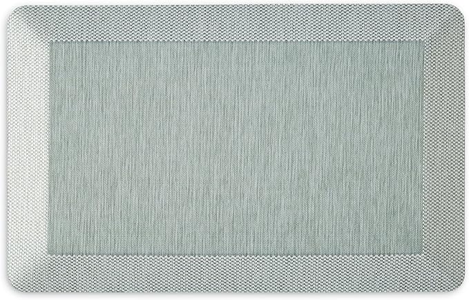 MARTHA STEWART Mira Modern Heathered Solid Anti-Fatigue Air-Infused Kitchen Mat, Mint Green, 19.6"x32"