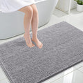 OLANLY Large Bathroom Rugs 44x32, Extra Soft Absorbent Chenille Bath Rugs, Rubber Backing Quick Dry, Machine Washable Bath Mats for Bathroom Floor, Tub and Shower, Home Decor Accessories, Grey