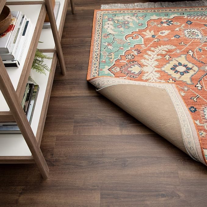 Mohawk Home Non Slip Rug Pad 8' x 10' - 1/4" Thick Felt + Latex Rubber Gripper - Dual Surface Cushion for Hardwood, Carpet, Tile Floors, Made in USA