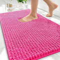OLANLY Thick Bathroom Rugs 30x20, Extra Soft Absorbent Chenille Bath Rugs, Rubber Backing, Machine Wash Dry, Bath Mats for Bathroom Floor, Tub and Shower, Home Decor Accessories, Hot Pink